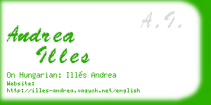 andrea illes business card