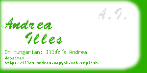 andrea illes business card